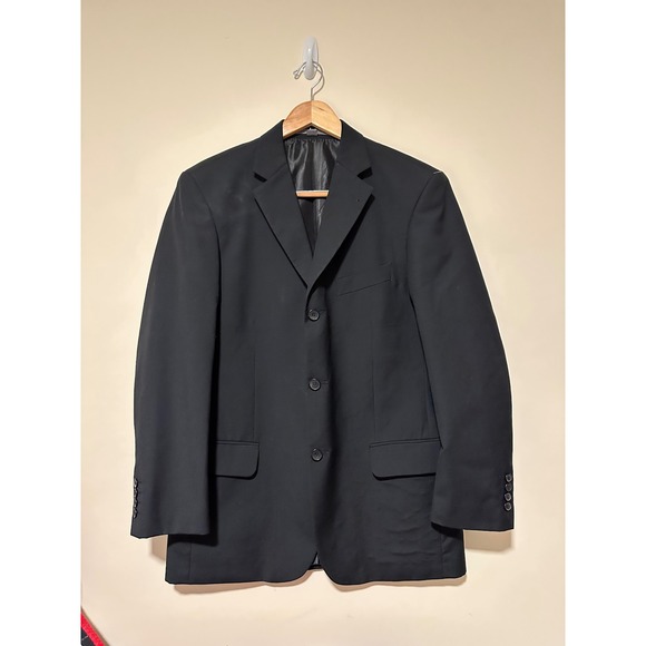 Other - Giorgio Cosani Le Collezioni Super 120s Wool Blazer Suit Jacket Men Black 40 REG